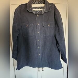 Levi's Navy Button-Up Shirt Jacket